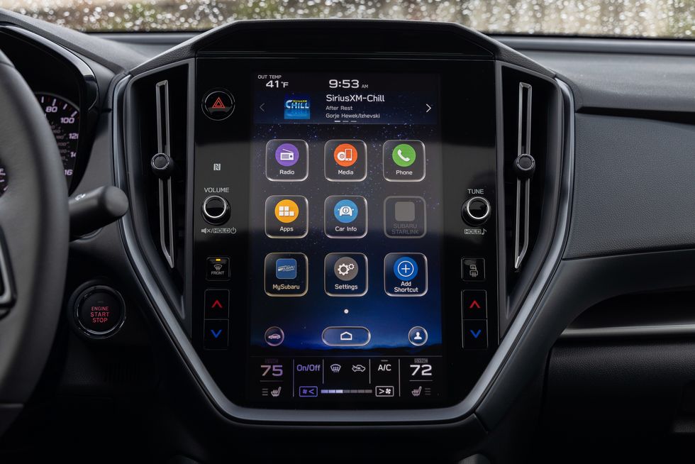 màn hình trung tâm xe Subaru WRX 2022.