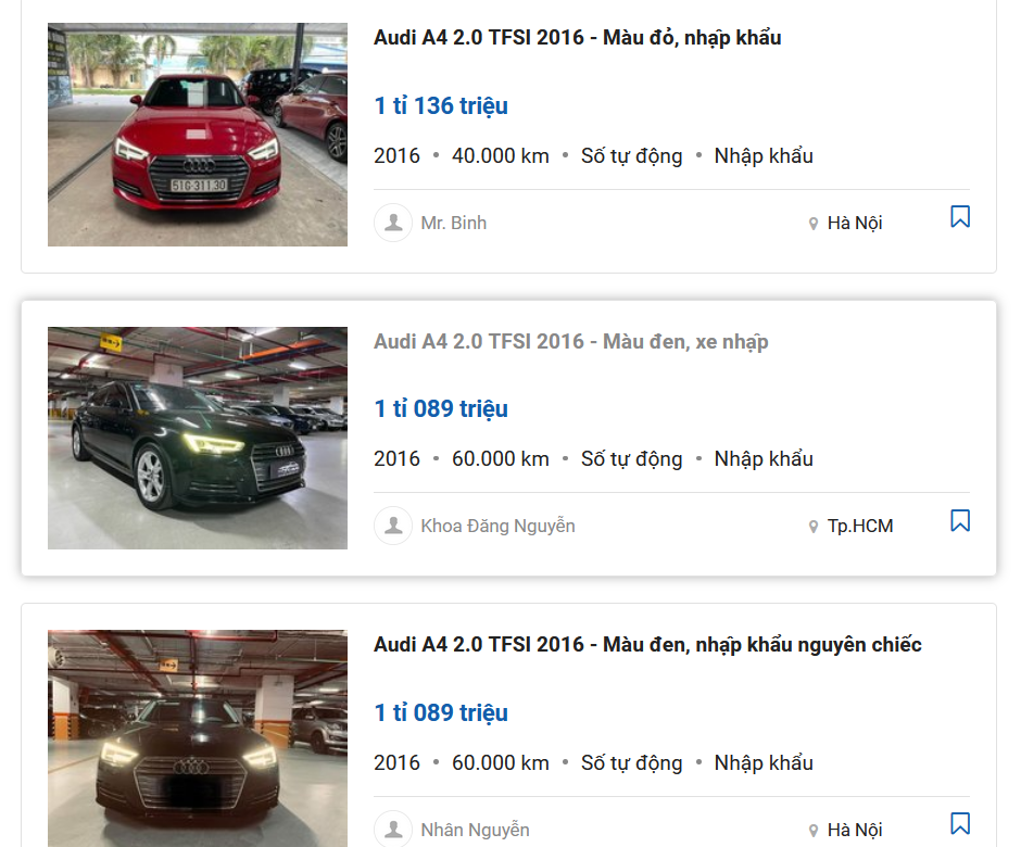 giá xe Audi A4 2016 – 2017 giá xe Audi A4 2016 – 2017.