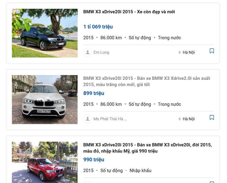 BMW X3 xDrive20i được xem là lựa chọn "chất" trong phân khúc xe SUV hạng sang cỡ nhỏ tầm 1 tỷ đồng. BMW X3 xDrive20i được xem là lựa chọn "chất" trong phân khúc xe SUV hạng sang cỡ nhỏ tầm 1 tỷ đồng..