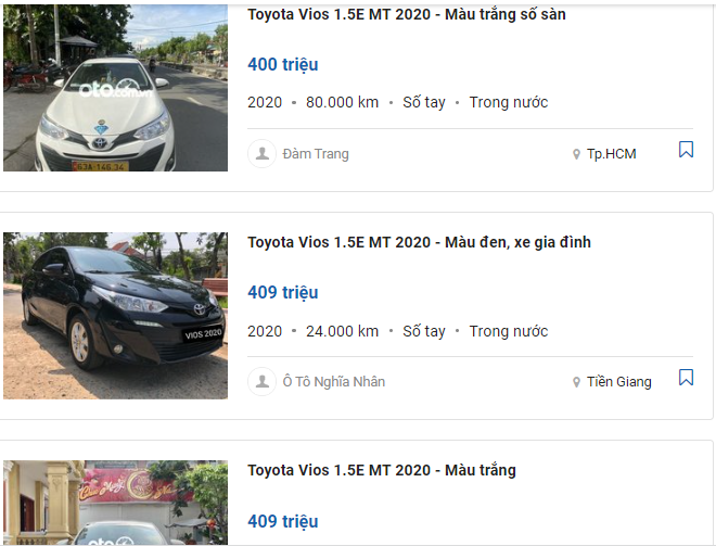 Toyota Vios&nbsp;E MT đời 2020 được chào bán với giá&nbsp;từ 400 triệu đồng. 1