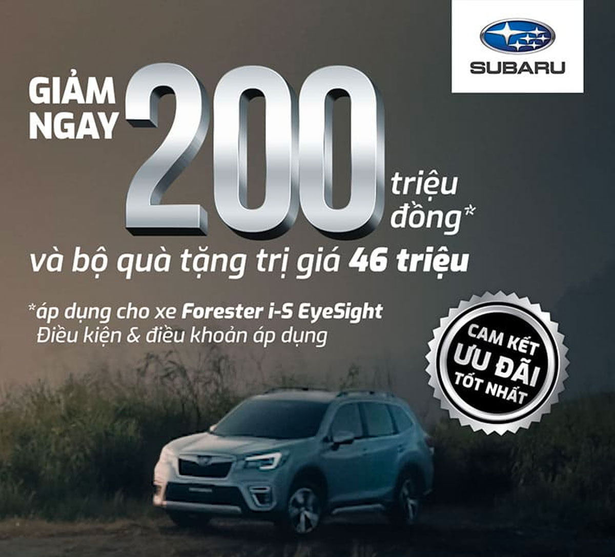 mua xe Subaru Forester bản 2.0i-S EyeSight sẽ được giảm giá 200 triệu 
