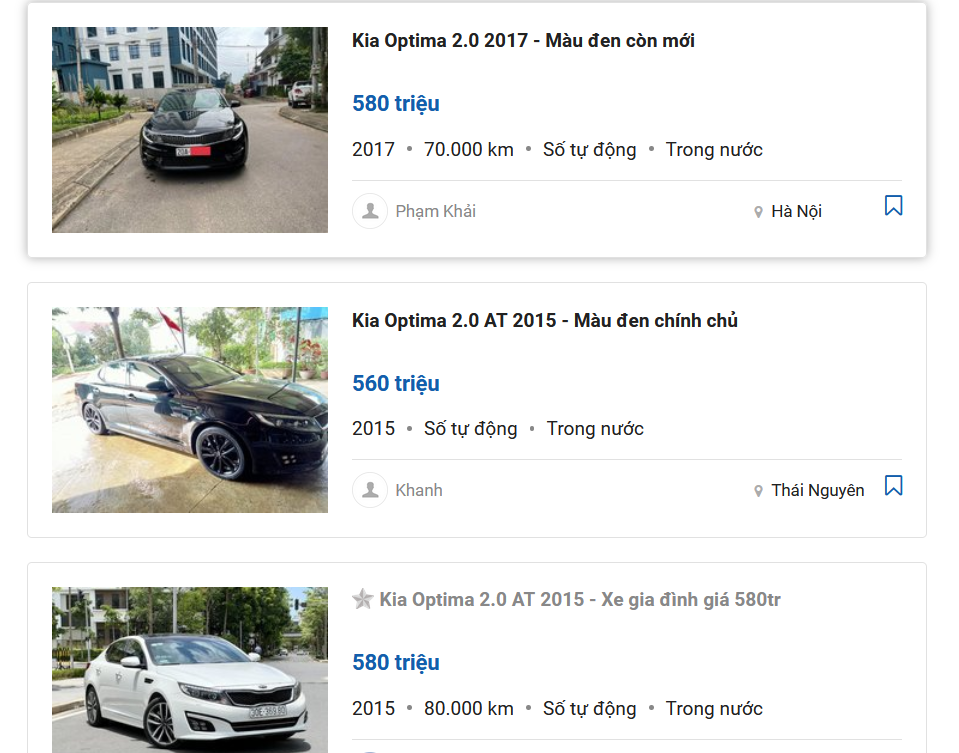 KIA Optima 2015 - 2017.