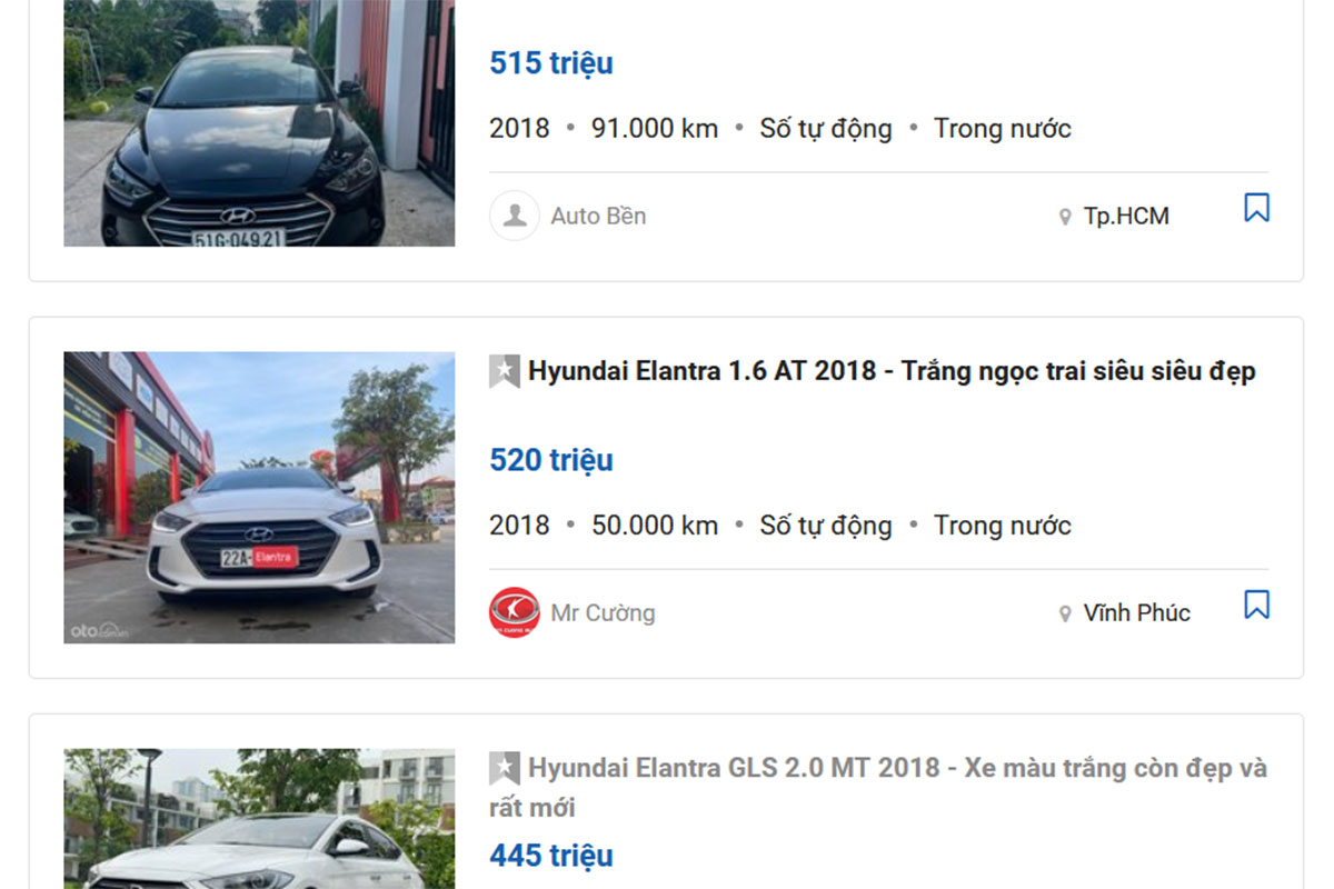 Toyota Corolla Altis 2018 cũ thua Hyundai Elantra 2018 cũ về độ giữ giá1.