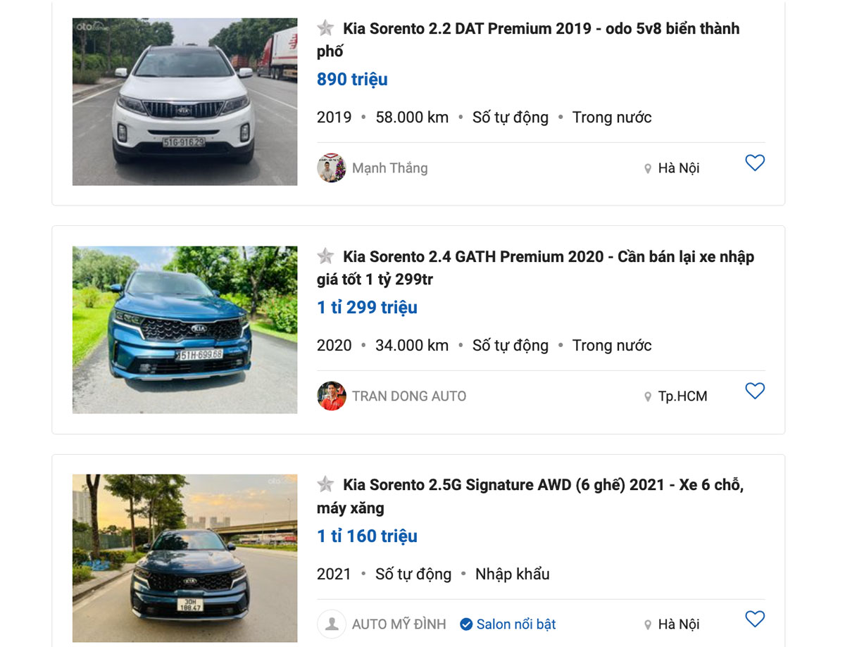 Mua bán xe Kia Sorento cũ giá rẻ uy tín 032023  Bonbanhcom