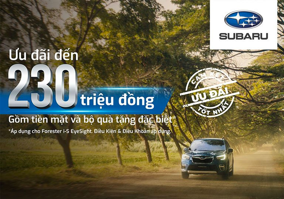 Subaru Forester với tổng trị giá lên tới 254 triệu đồng,