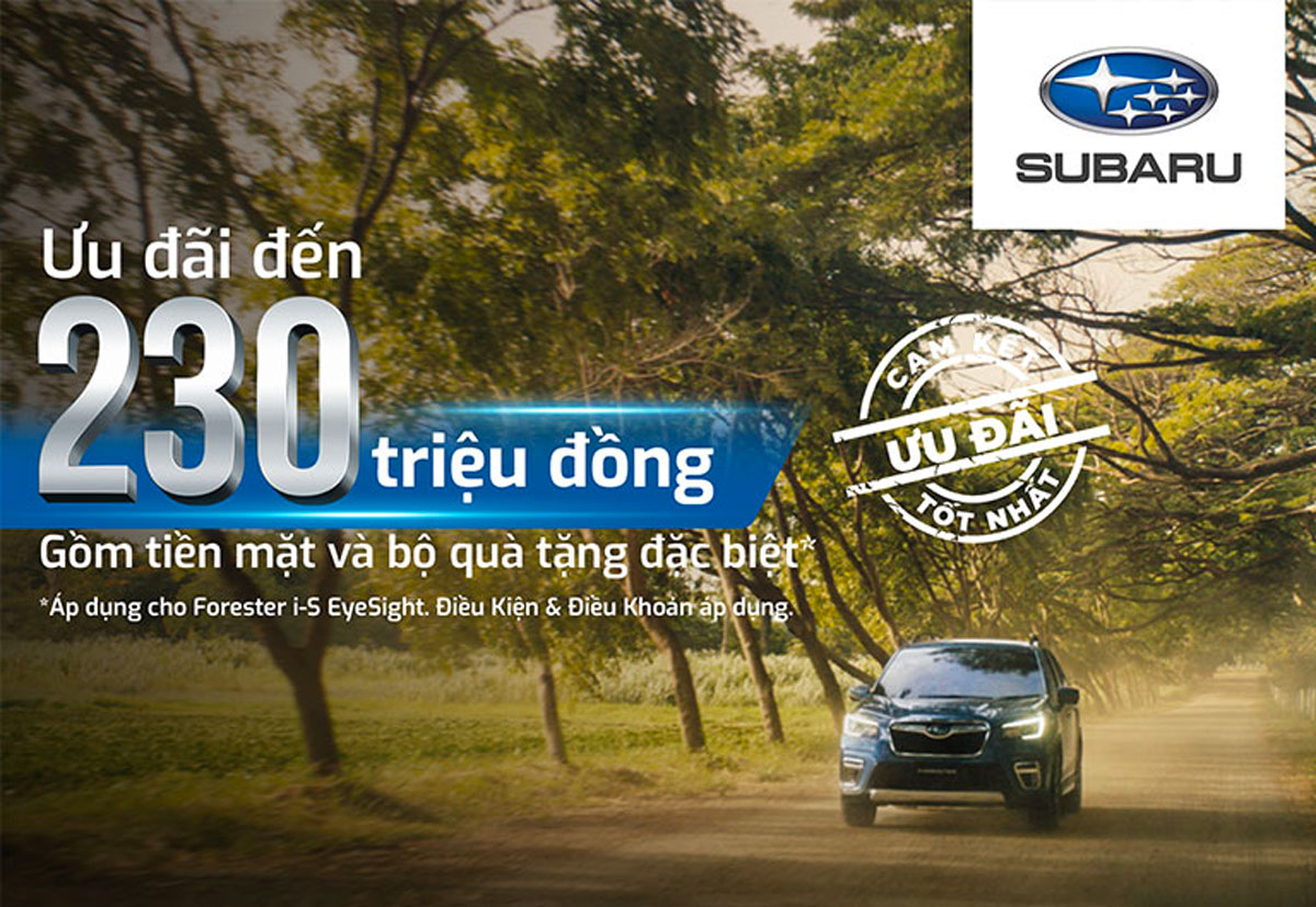 tổng ưu đãi với bản 2.0i-S EyeSight có giá trị lên tới 230 triệu đồng. 
