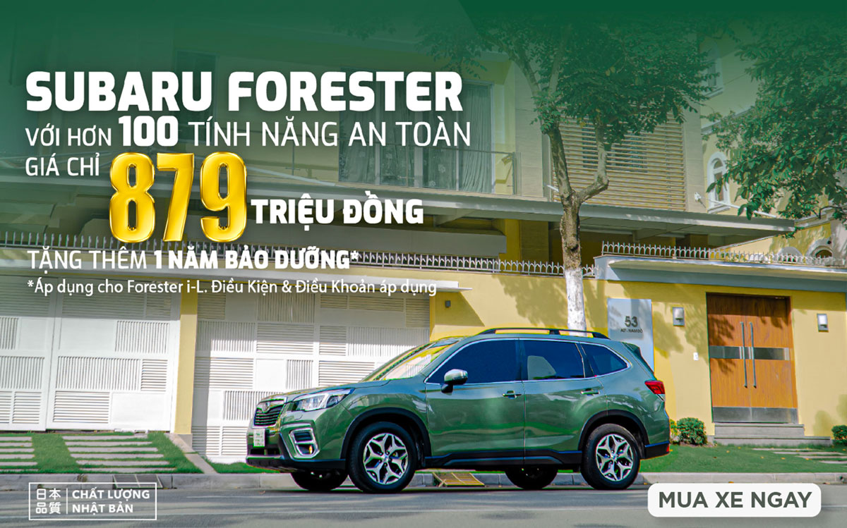 Subaru Forester bản 2.0i-L sẽ nhận được ưu đãi giảm giá 249 triệu đồng tiền mặt