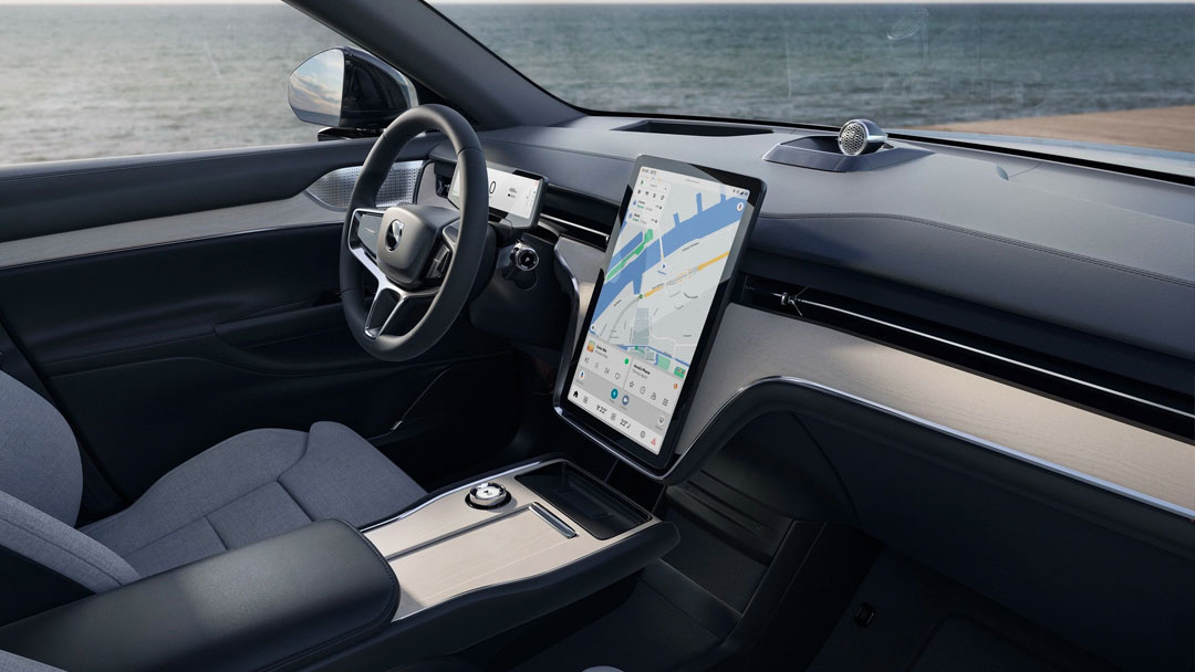 Volvo EX90 trang bị màn hình cảm ứng dọc kích thước lớn lên tới 14,5 inch. 
