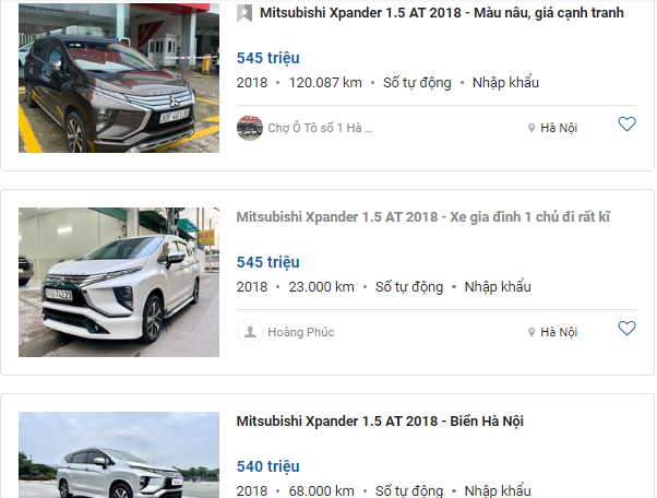 Mitsubishi Xpander số tự động chào bán từ từ 532 - 565 triệu đồng. Mitsubishi Xpander số tự động chào bán từ từ 532 - 565 triệu đồng.1