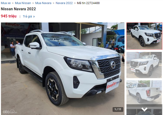 Nissan Navara đang được chào bán với giá khá cao, 945 triệu đồng. 1