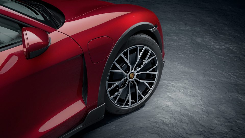  La-zăng Porsche Taycan thiết kế khỏe khoắn với đa dạng tùy chọn kích thước.