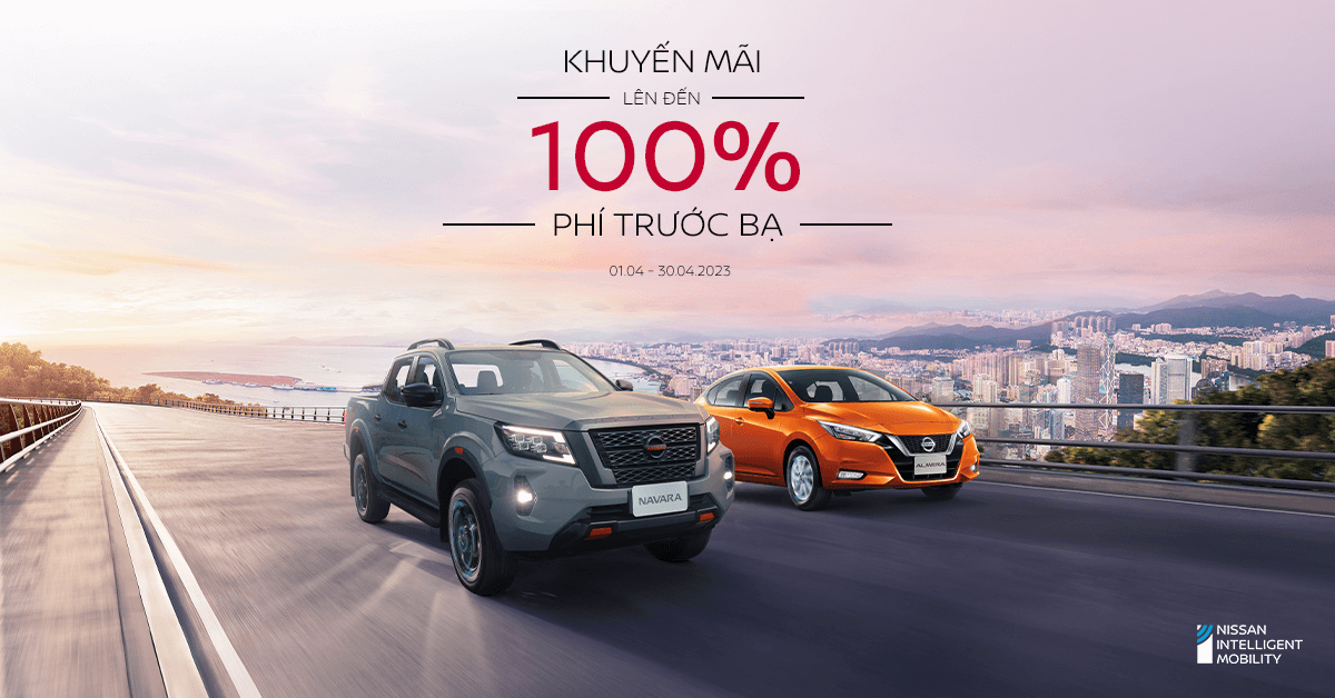 Nissan tiếp tục ưu đãi phí trước bạ cho Almera và Navara trong tháng 4.