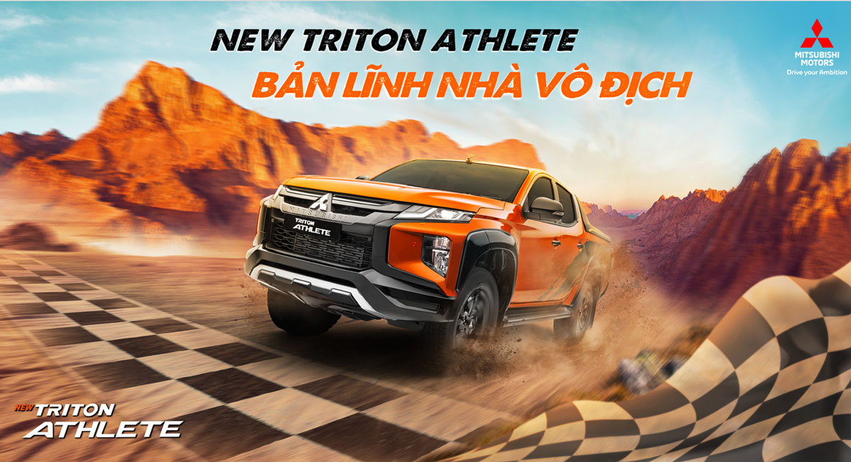 New Mitsubishi Triton Athlete tuỳ phiên bản sẽ nhận được ưu đãi 50% lệ phí trước bạ và quà tặng phụ kiện. 