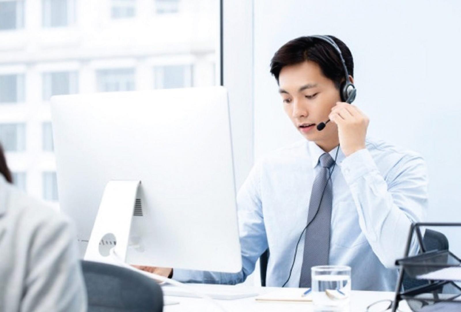 tiếp thị Telesales qua điện thoại.