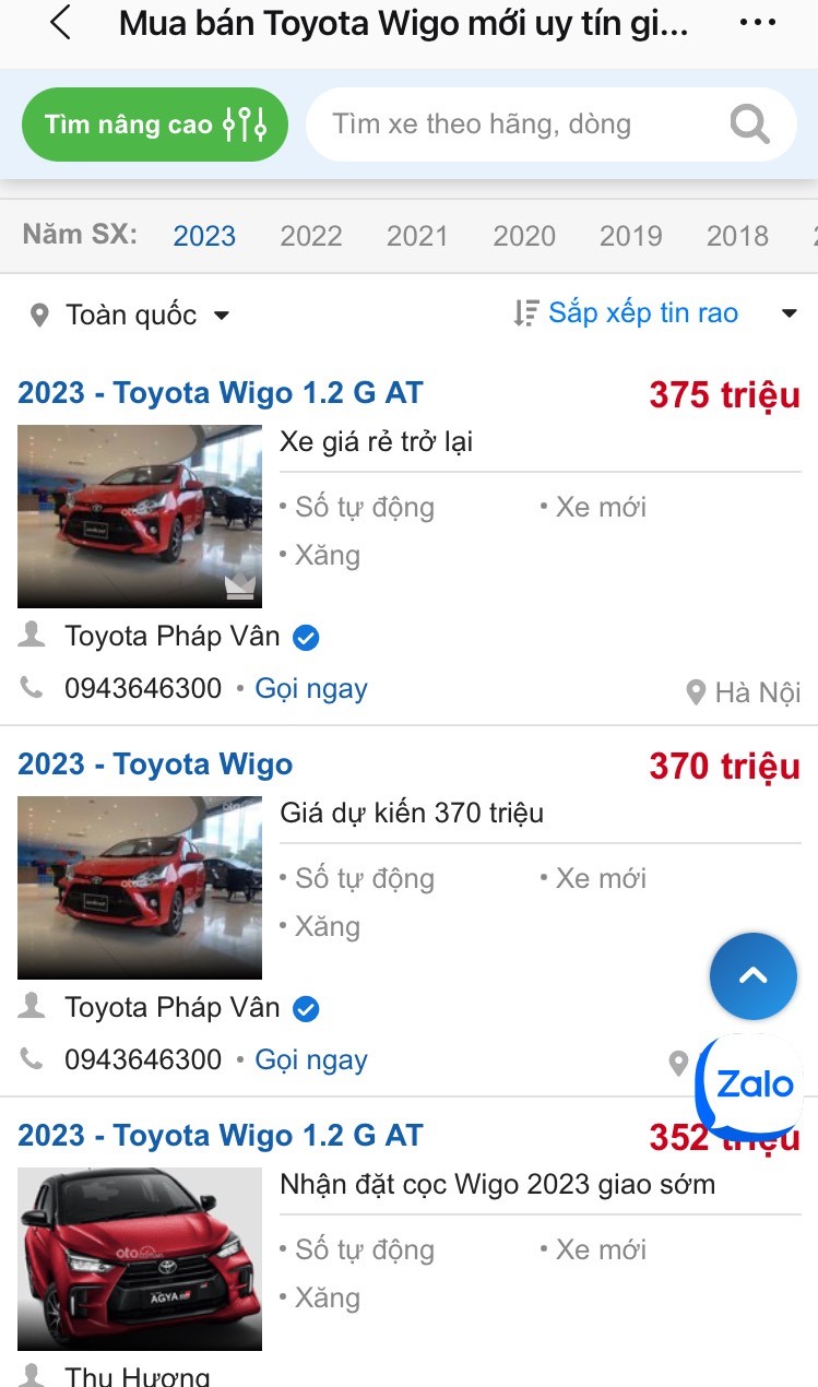 Toyota Wigo chuẩn bị tái xuất thị trường Việt