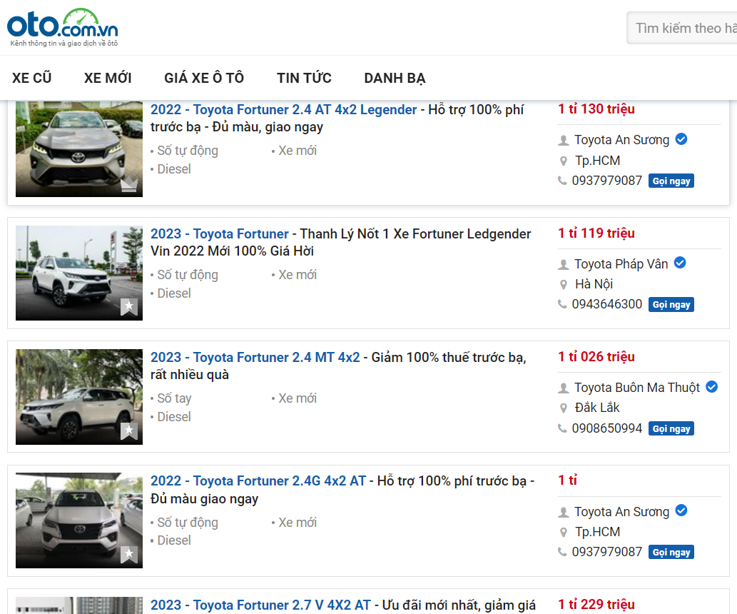 Tin rao bán xe Toyota Fortuner kèm ưu đãi Tin rao bán xe Toyota Fortuner kèm ưu đãi.