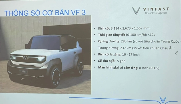 VinFast VF 3 lộ diện trước giờ G kèm thông số cơ bản 1