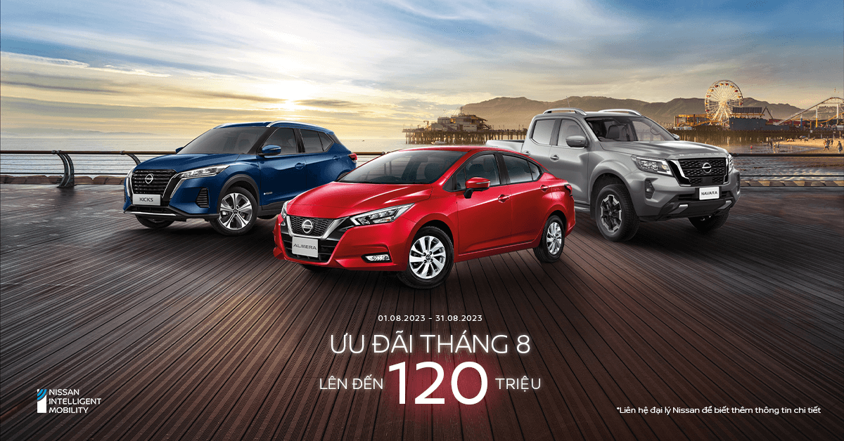 Giá lăn bánh xe Nissan giảm mạnh trong tháng 8 nhờ ưu đãi giá lên tới 120 triệu đồng từ chính hãng.