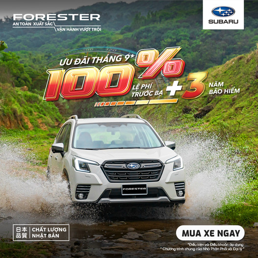 Ưu đãi Subaru Forester tháng 9.