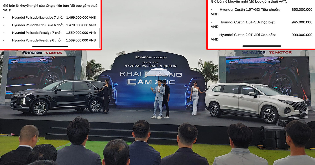 Bộ đôi xe Hyundai Custin và Palisade Bộ đôi xe Hyundai Custin và Palisade 1