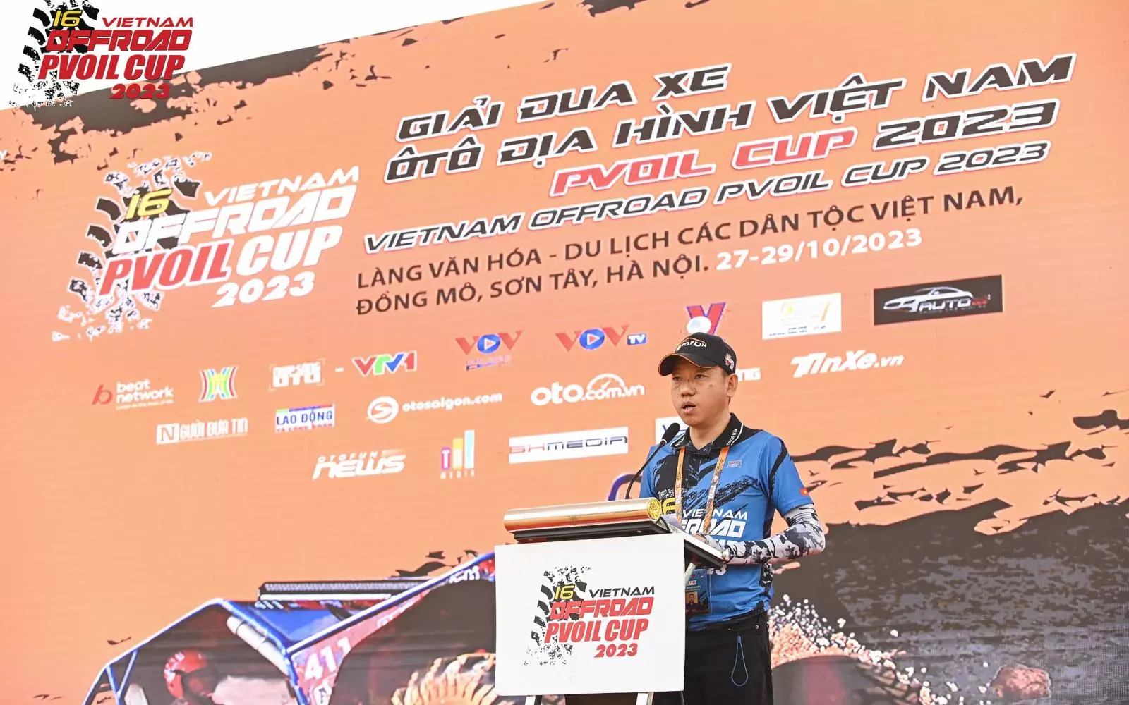 Ông Nguyễn Đại Hoàng, Trưởng ban Tổ chức Giải PVOIL VOC 2023 phát biểu tại lễ khai mạc. 1