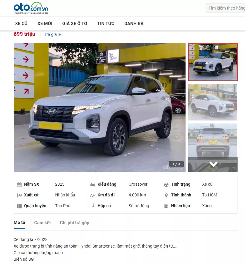 Hyundai Creta 2023 "siêu lướt" .
