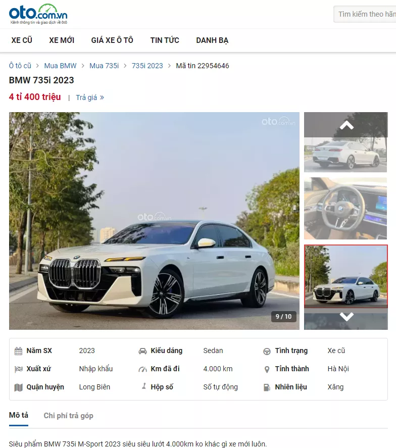  Tin rao bán xe BMW 735i M Sport.
