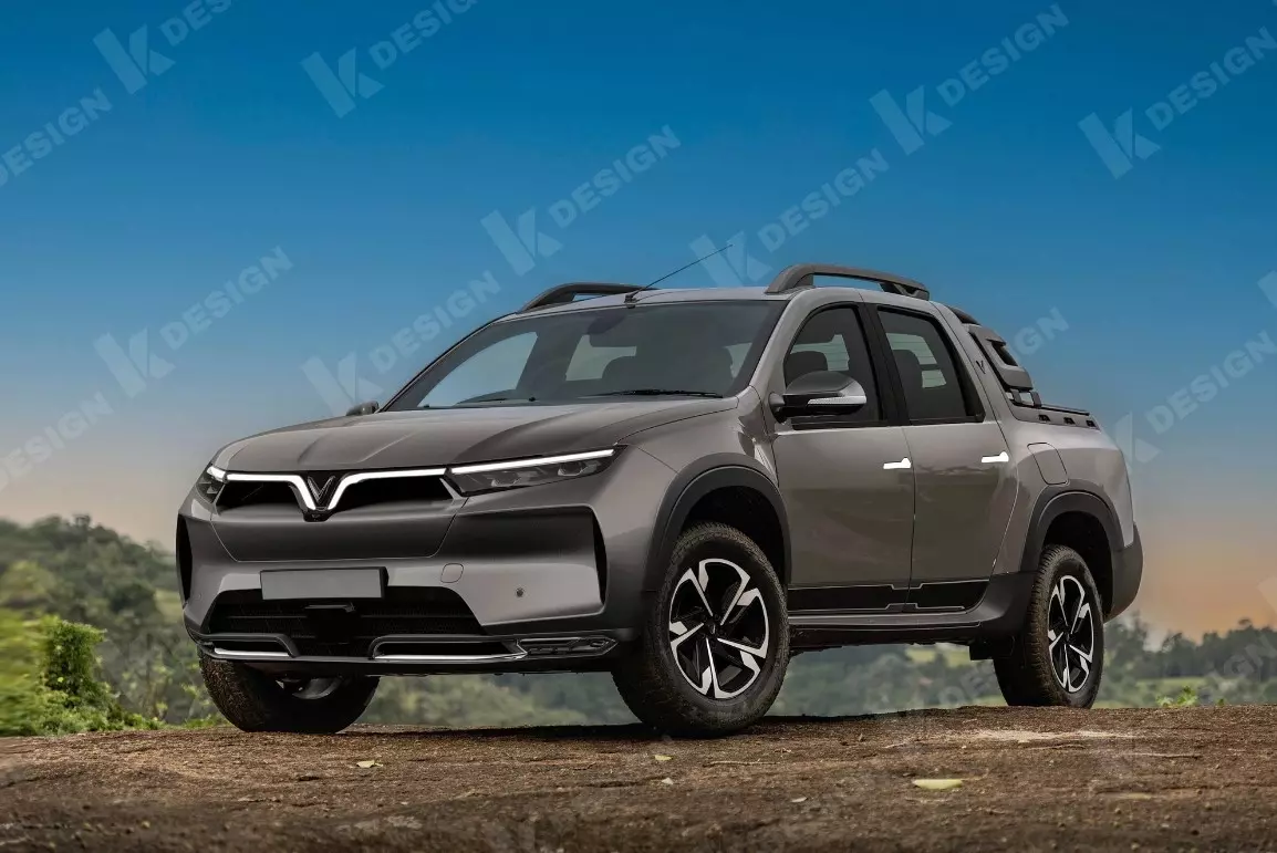 Ảnh phác họa xe bán tải VinFast do K Design thực hiện. 1