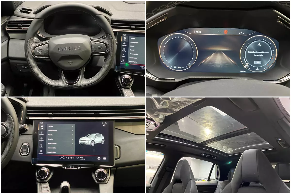 Thông số kỹ thuật xe Lynk & Co 01: Nội thất