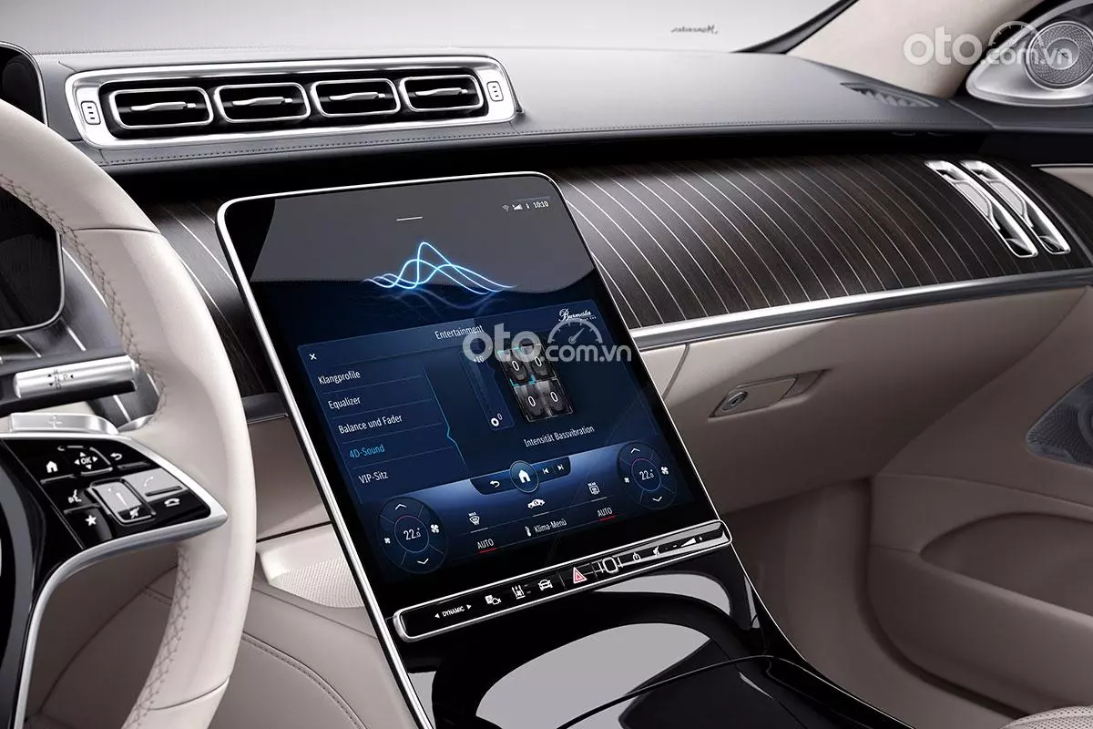 Màn hình giải trí trên Mercedes S 450L 2022.