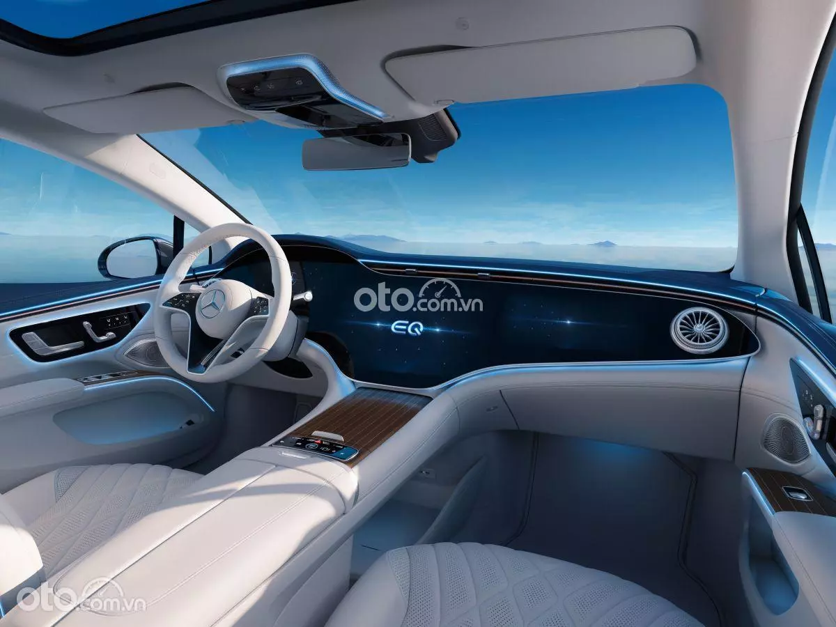 bảng điều khiển xe Mercedes-Benz EQS 2022.