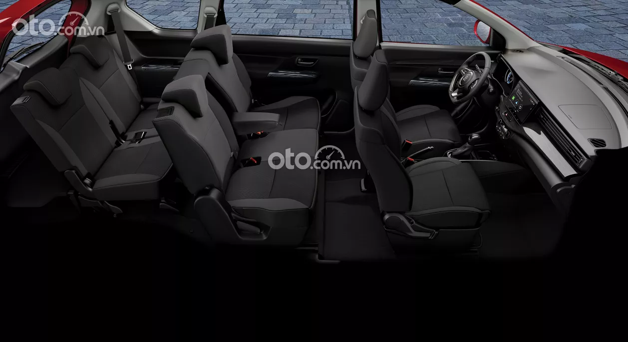 Kết cấu ghế ngồi trên xe Suzuki Hybrid Ertiga 2022.