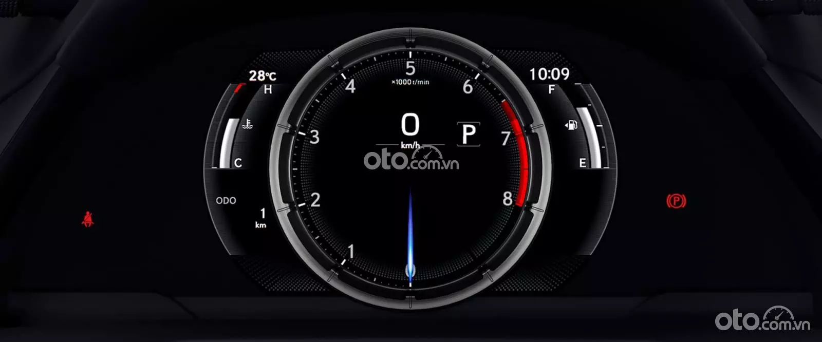 Đồng hồ tốc độ điện tử F Sport độc quyền của Lexus ES 250 F Sport.