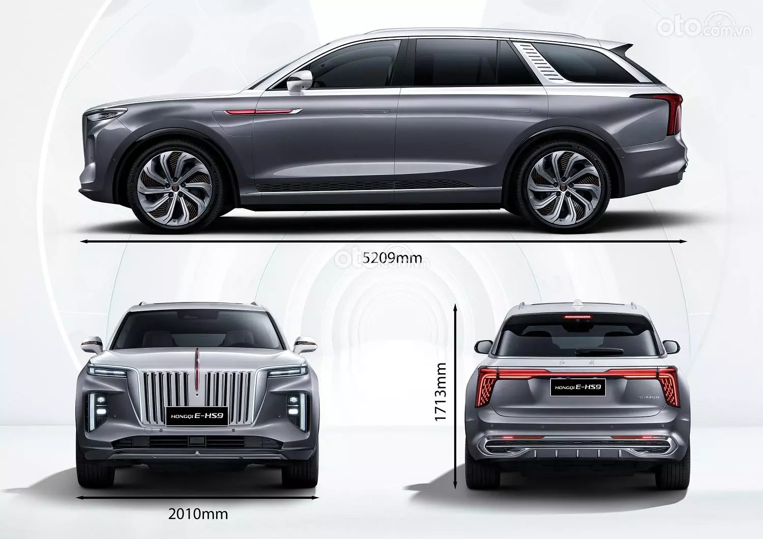 tổng quan xe Hongqi E-HS9 2022.