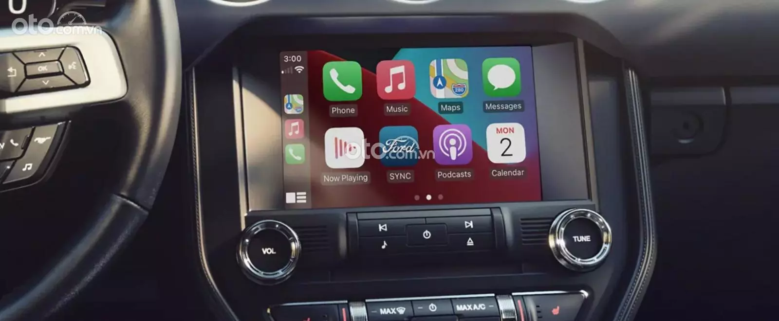 màn hình trung tâm xe Ford Mustang 2022.