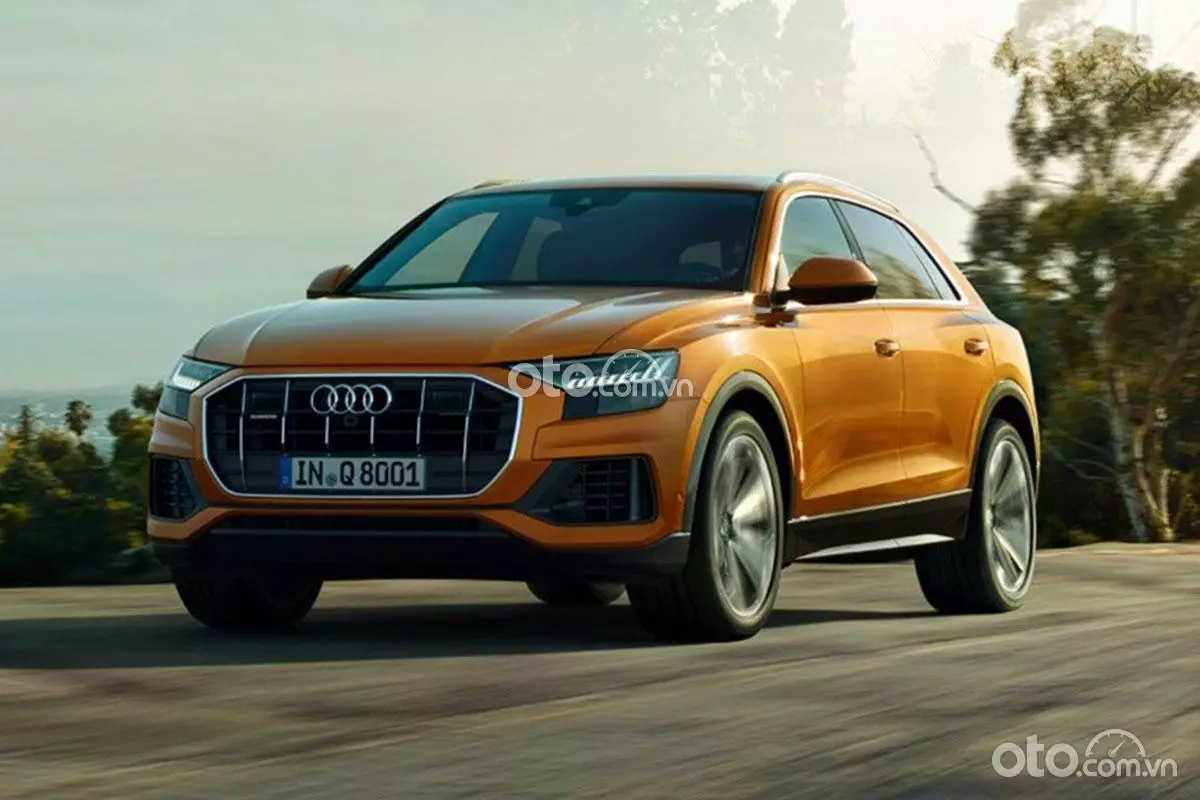 đầu xe Audi Q8 2021.