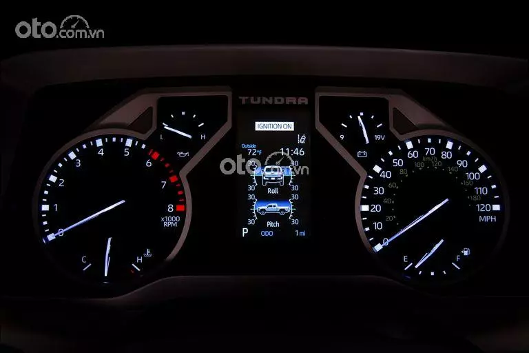 đồng hồ thông số xe Toyota Tundra 2022.