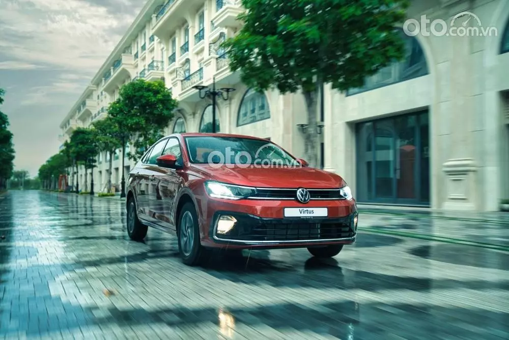 Volkswagen Virtus 2023 sở hữu ngoại hình trẻ trung, hiện đại.
