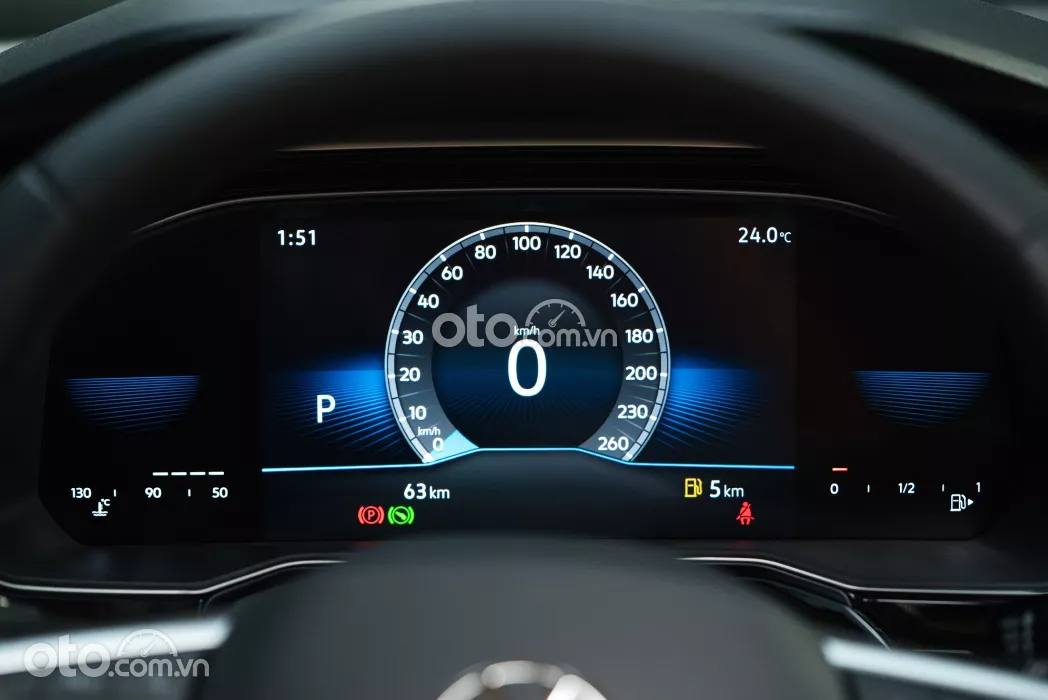 Bảng đồ hồ kỹ thuật số xe Volkswagen Virtus 2023.