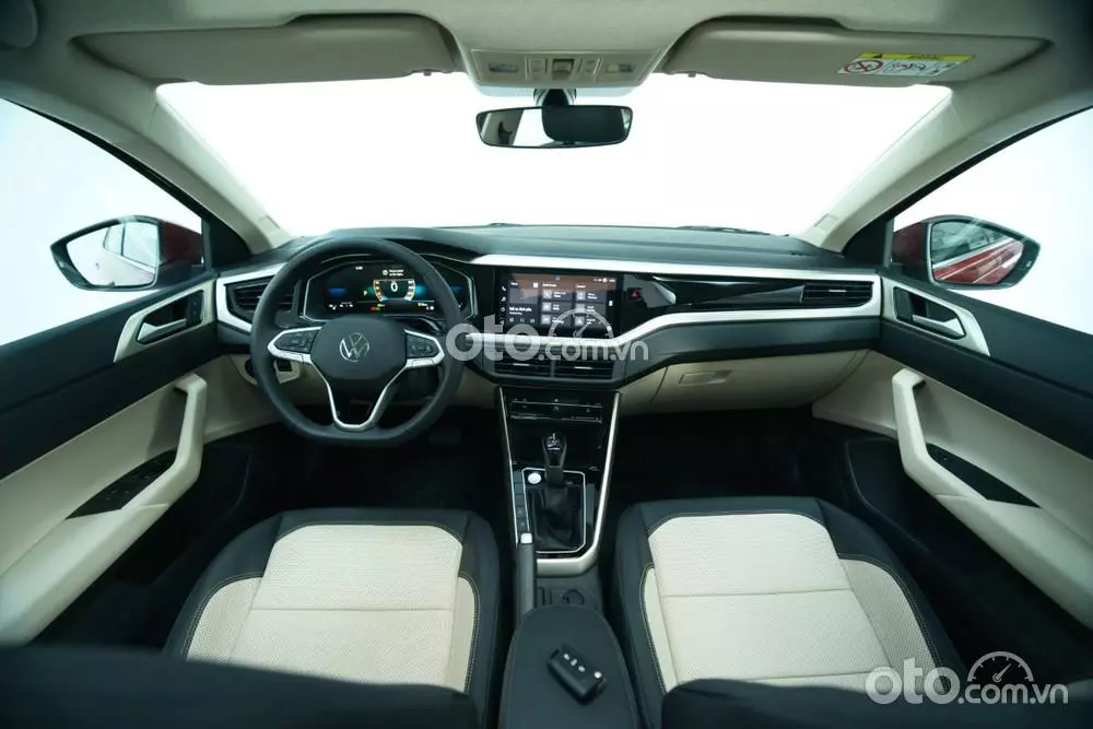 Không gian nội thất xe Volkswagen Virtus 2023.