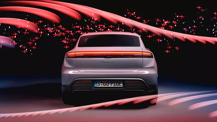 Đuôi xe Porsche Macan EV.