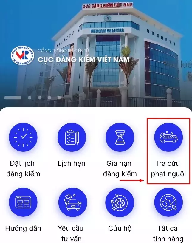  tính năng "tra cứu phạt nguội" tại giao diện mới của app TTDK 1