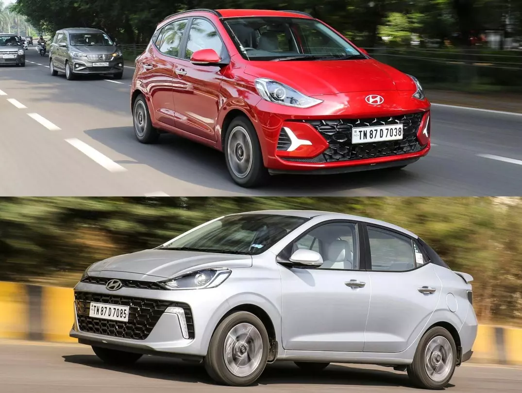 Hai biến thể hatchback và sedan của Grand i10 2024.