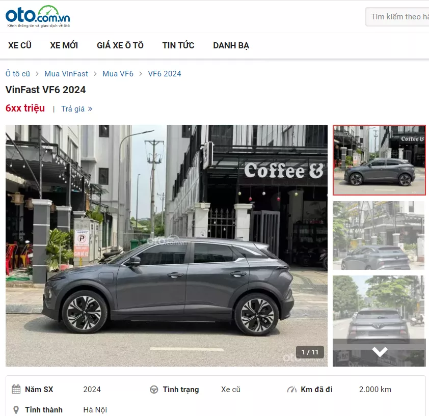 Tin rao bán xe VinFast VF 6 2024 cũ Tin rao bán xe VinFast VF 6 2024 cũ.