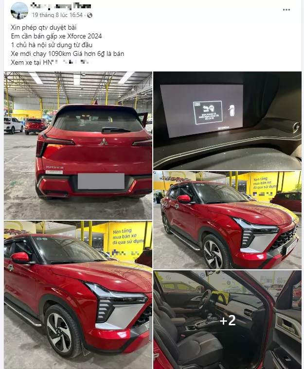 Tin rao Mitsubishi Xforce GLX 2024 cũ trên hội nhóm ô tô.
