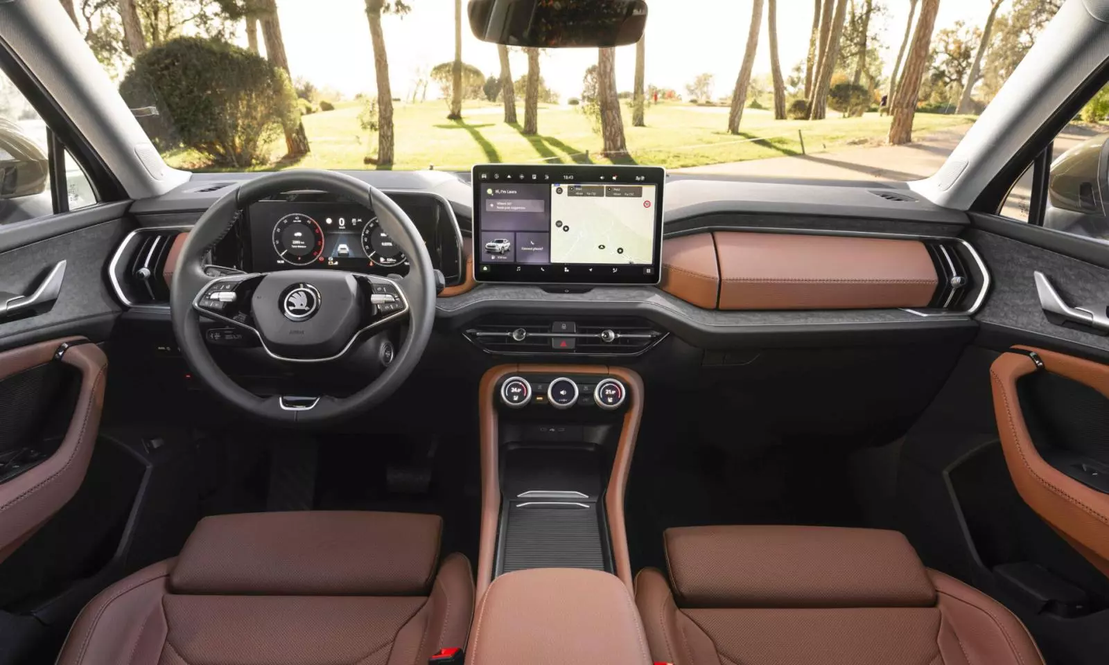 Không gian bên trong Skoda Kodiaq.