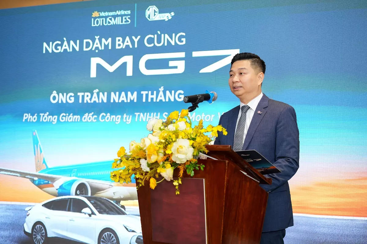 Ông Trần Nam Thắng - Phó Tổng Giám đốc SAIC Motor Việt Nam phát biểu tại lễ ký kết.