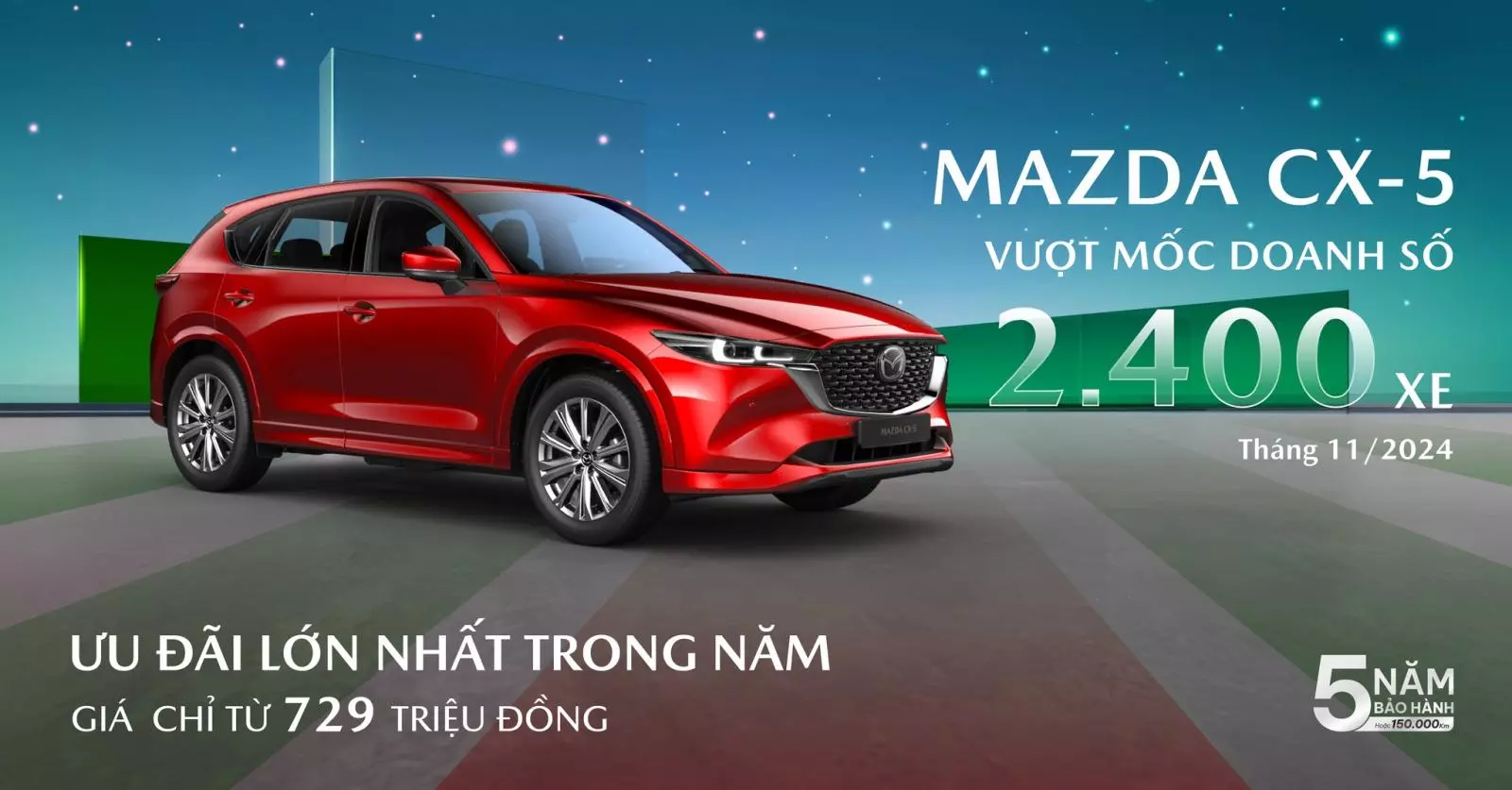 Mazda CX-5 giảm giá về khởi điểm từ 729 triệu đồng Mazda CX-5 giảm giá về khởi điểm từ 729 triệu đồng.