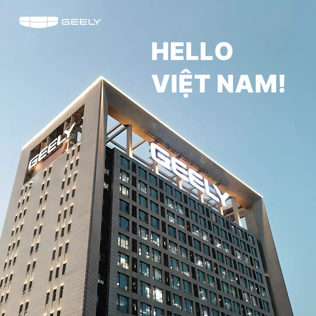 Hình ảnh đính kèm dòng chữ Hello Việt Nam được đăng tải trên fanpage chính thức của Geely Việt Nam.