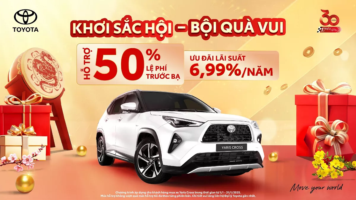 Tiết kiệm hàng chục triệu đồng cho khách hàng lựa chọn Toyota Yaris Cross .